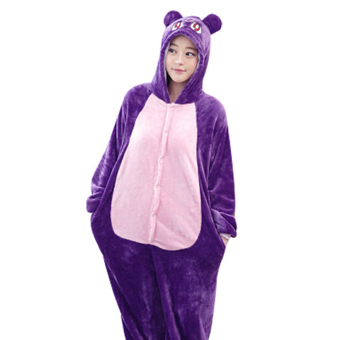 Purple Cat Onesie - Animal Pajama